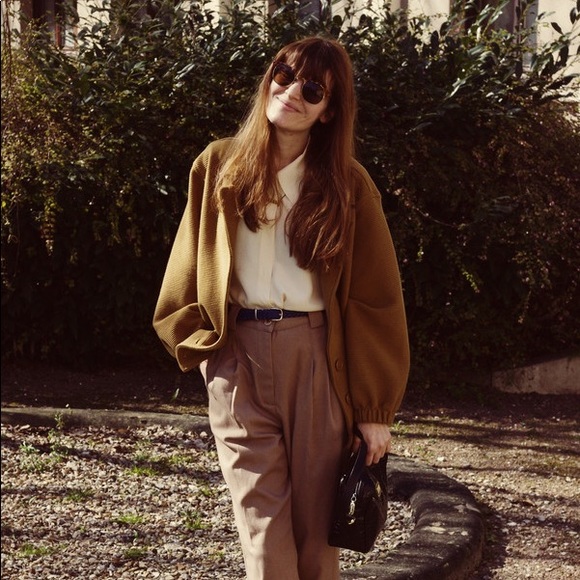 American Apparel Tan Mustard Cotton Ottoman Jacket - Picture 8 of 10